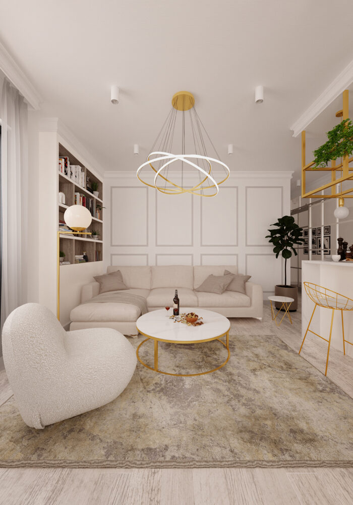 White and Gold Apartment