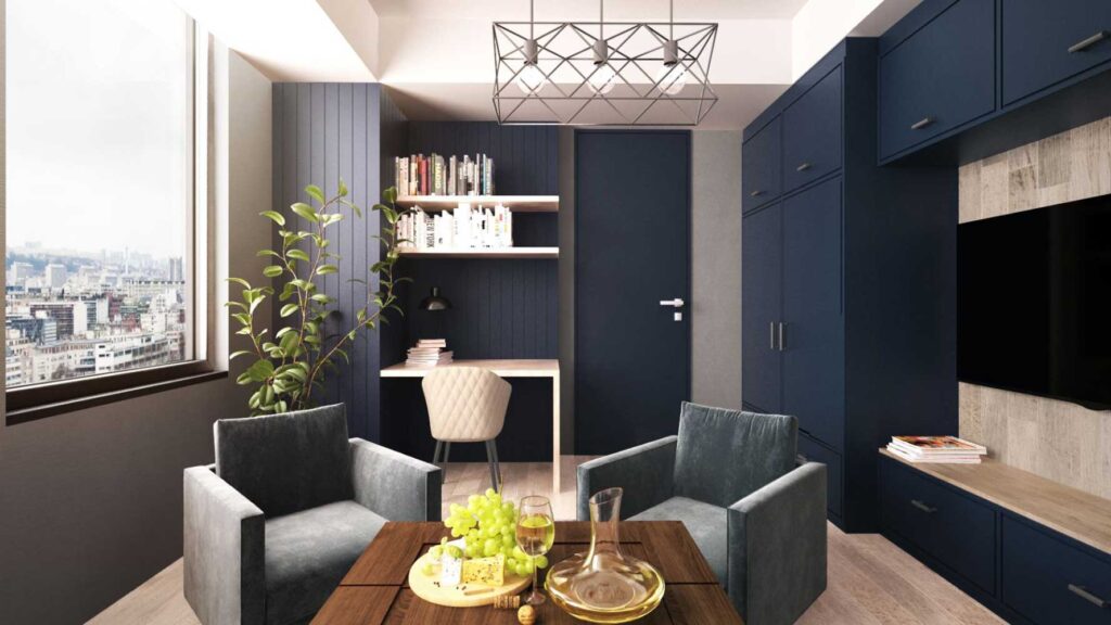 Navy Blue Apartment